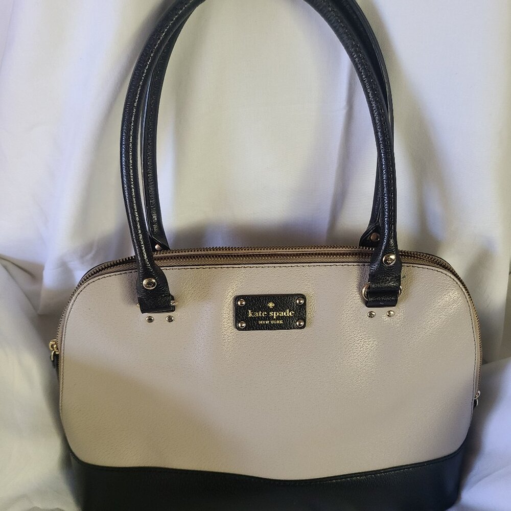 Kate Spade Rachelle Berkeley 2-toned Domed Leather Satchel